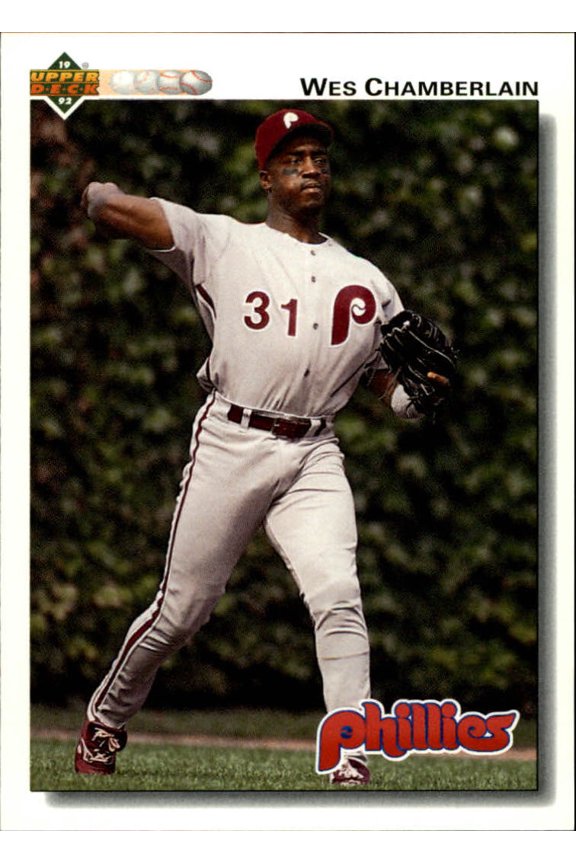 1992 Upper Deck #347 Wes Chamberlain MLB Baseball Trading Card