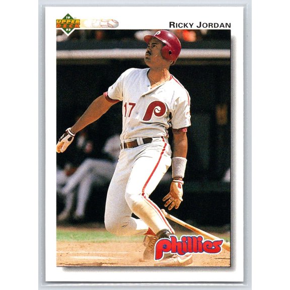 1992 Upper Deck Ricky Jordan Philadelphia Phillies #106 Baseball Card