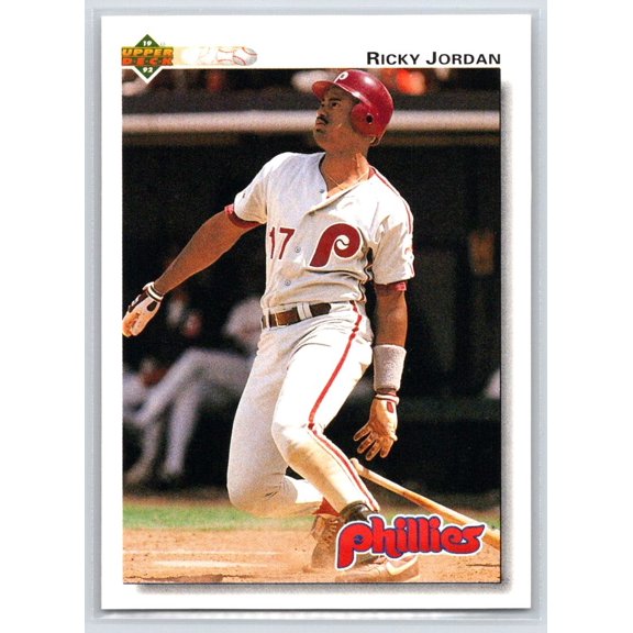 1992 Upper Deck Ricky Jordan Philadelphia Phillies #106 Baseball Card