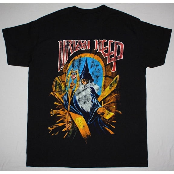 1992 Uriah Heep German Tour Gift For Fan Short Sleeve Black All Size Shirt AH798