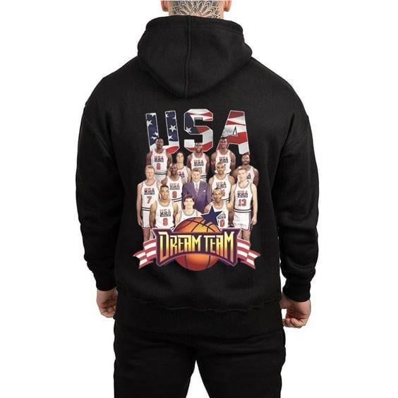 1992 Usa Dream Team Olympics Basketball Vintage Retro Style Graphic Hoodie Walmart