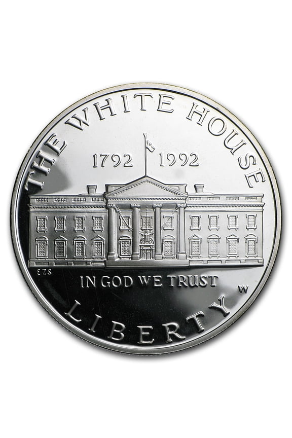 1992-W White House $1 Silver Commem Proof (w/Box & COA)