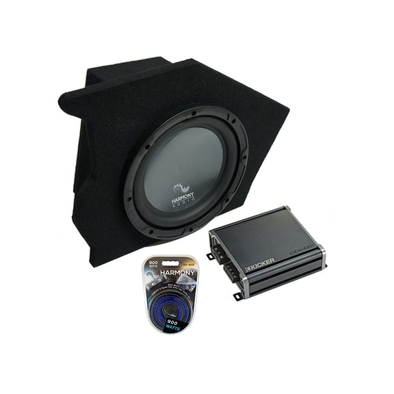 1993-2002 Pontiac Firebird Coupe Driver Side 10" Harmony R104 Sub Box & CXA400.1