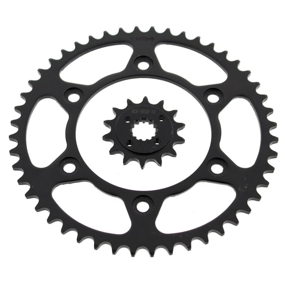 1993-2013 Honda XR650L XR650L 14 Tooth Front and 48 Tooth Rear Black Sprocket
