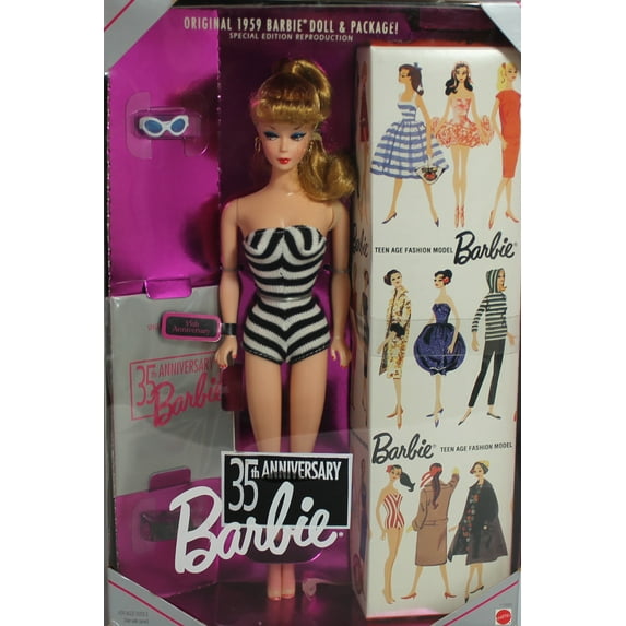 1993 35th Anniversary Barbie, NRFB, (11590) Damaged Box | Blonde