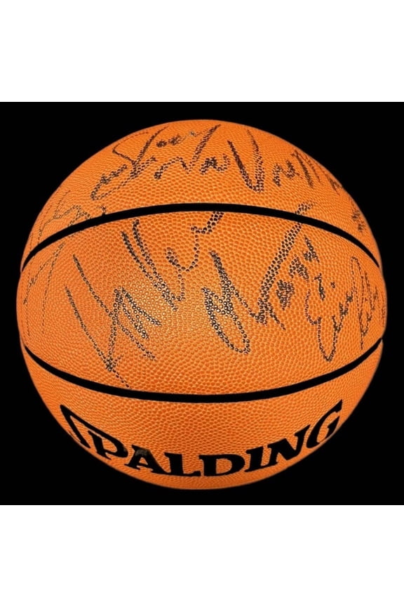 1993-94 Houston Rockets NBA Champs Team Signed Official Game Basketball JSA COA