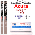 thumbnail image 1 of 1993 Acura Integra Beam Blade Wipers (Set of 2), 1 of 3