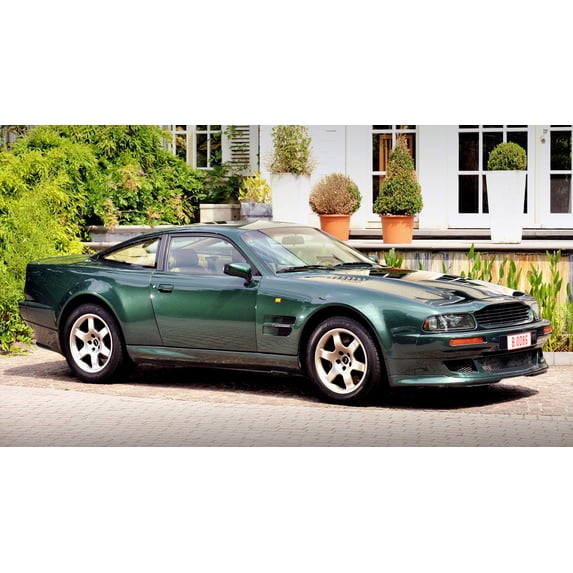 1993 Aston Martin V8 Vantage Car - 12x18 Inch Laminated Poster - Stunning Detail and Bold Colors