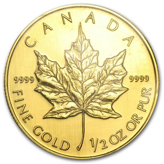 1993 Canada 1/2 oz Gold Maple Leaf BU