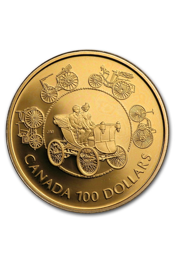 1993 Canada 1/4 oz Proof Gold $100 Horseless Carriage