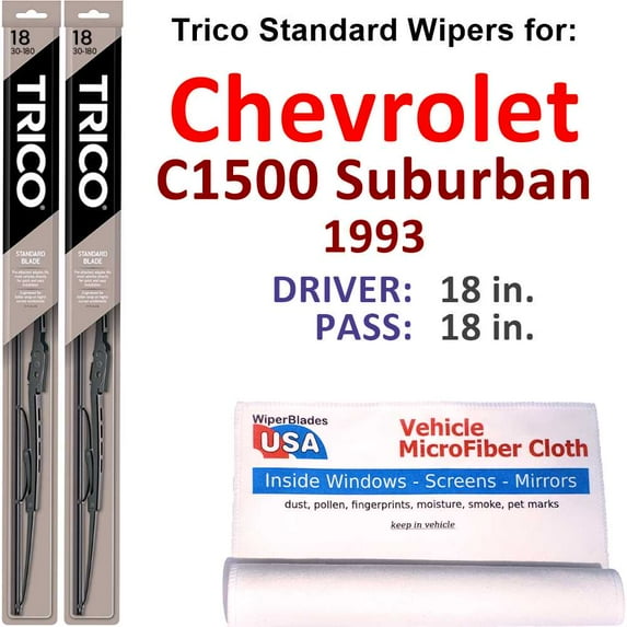 1993 Chevrolet C1500 Suburban Wiper Blades (Set of 2)