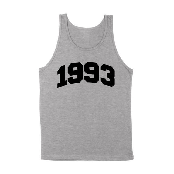1993 College Style Tank Top Unisex Large Grey