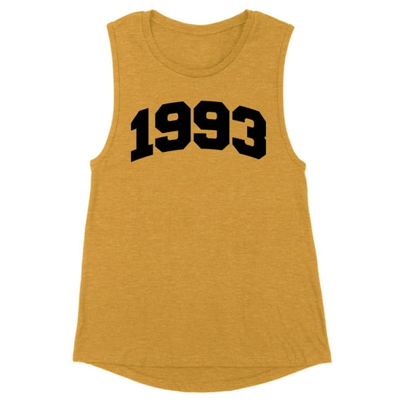 1993 College Style Women's Muscle Tank Large Antique Gold