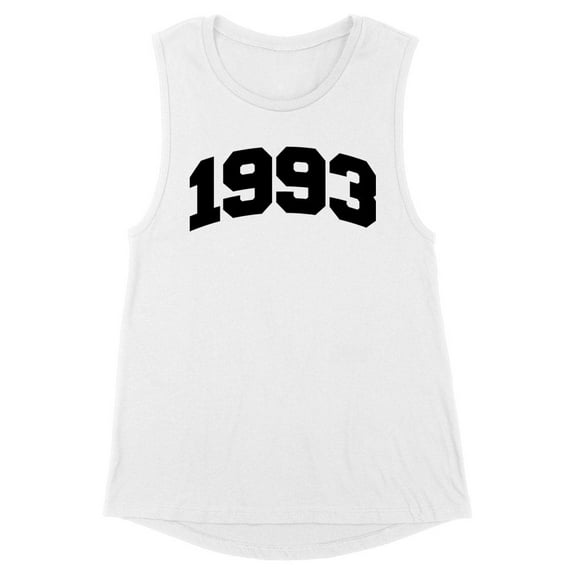 1993 College Style Women's Muscle Tank Large White