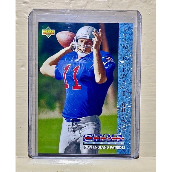1993 Drew Bledsoe Upper Deck #11 Star Rookie NFL Trading Card Patriots
