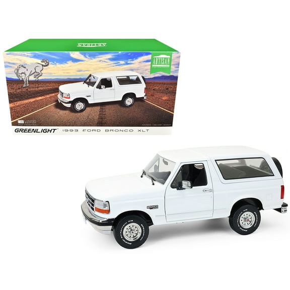 1993 Ford Bronco XLT Oxford White "Artisan Collection" 1/18 Diecast Model Car by Greenlight