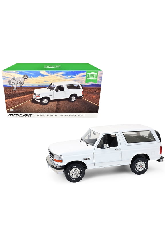 1993 Ford Bronco XLT Oxford White "Artisan Collection" 1/18 Diecast Model Car by Greenlight
