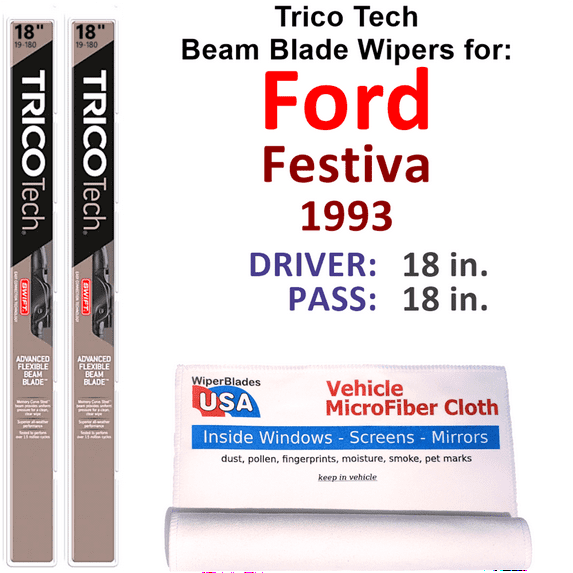 1993 Ford Festiva Beam Blade Wipers (Set of 2)