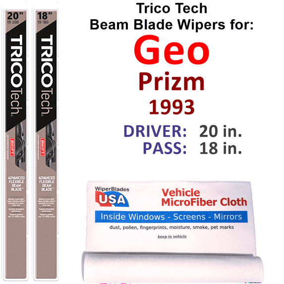 1993 Geo Prizm Beam Blade Wipers (Set of 2)