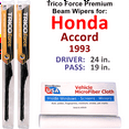thumbnail image 1 of 1993 Honda Accord Performance Beam Wipers (Set of 2), 1 of 3