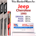 thumbnail image 1 of 1993 Jeep Cherokee Wiper Blades (Set of 3) w/Rear Wiper, 1 of 3