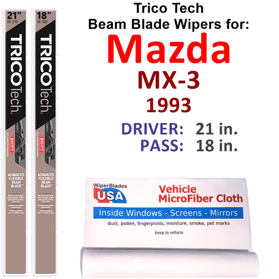 1993 Mazda MX-3 Beam Blade Wipers (Set of 2)