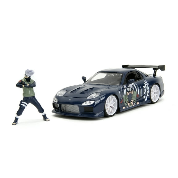 1993 Mazda RX-7 w/Kakashi Hatake Figure, "Naruto Shippuden" - Jada Toys 35349 - 1/24 Scale Diecast Car