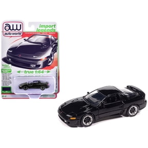 1993 Mitsubishi 3000GT VR-4 Albany Black Pearl "Import Legends" Series 1/64 Diecast Model Car by Auto World