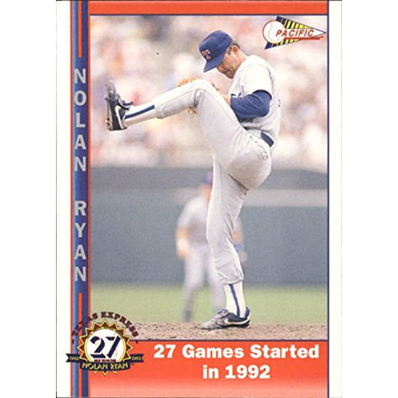 1993 Pacific Ryan 27th Season #247 Nolan Ryan Spring Training 1993 MLB Baseball Trading Card