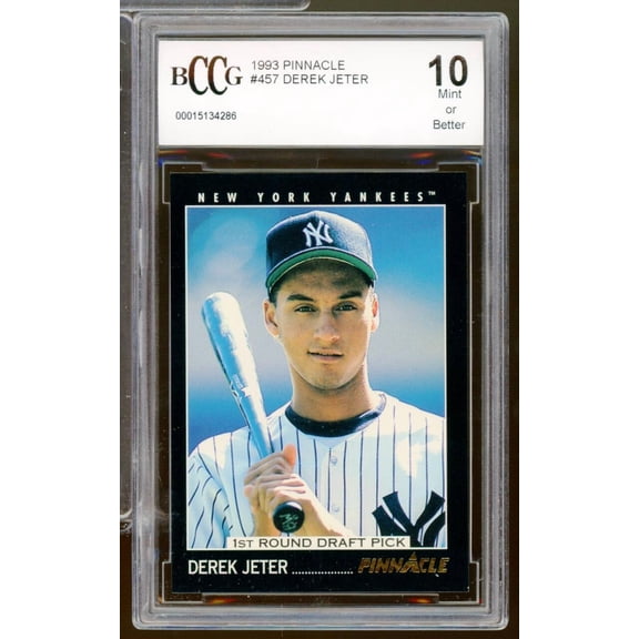 1993 Pinnacle #457 Derek Jeter Rookie Card BGS BCCG 10 MINT+