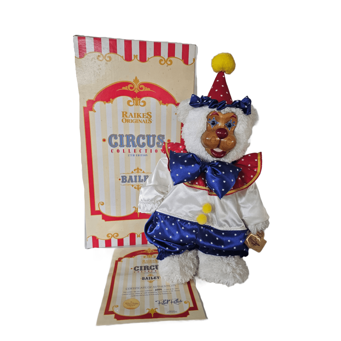 1993 Raikes Wood Face Teddy Bear 