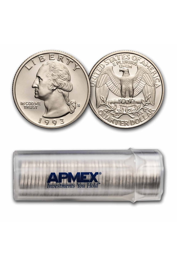1993-S Washington Quarter 40-Coin Roll Proof