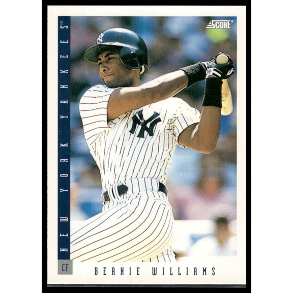 1993 Score Baseball Card #120 Bernie Williams New York Yankees Near Mint Or Better