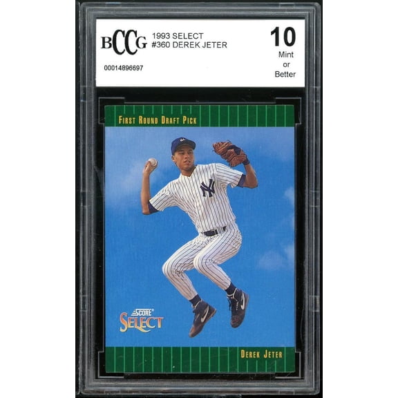 1993 Select #360 Derek Jeter Rookie Card BGS BCCG 10 Mint+