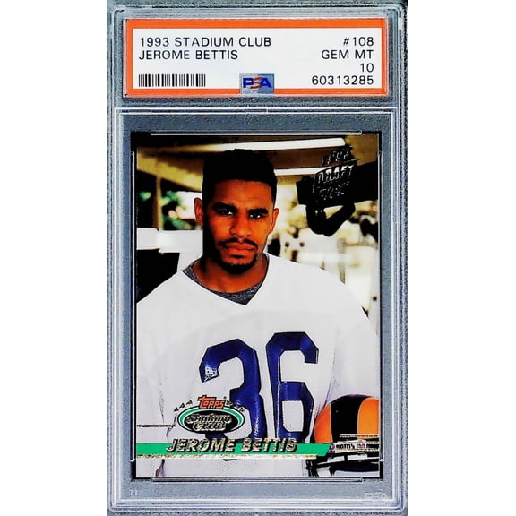 1993 Stadium Club Football Jerome Bettis Rams #108 PSA 10 Gem Mint Trading Card