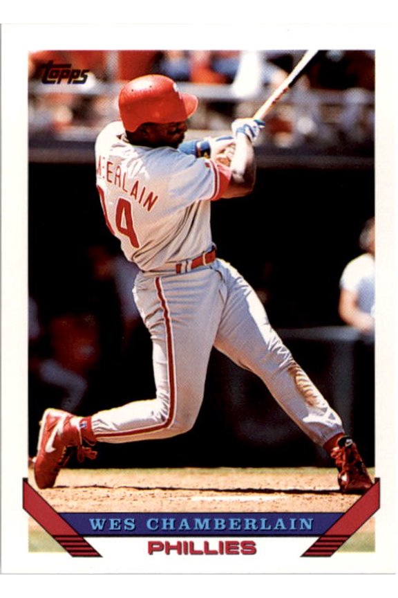 1993 Topps #154 Wes Chamberlain MLB Baseball Trading Card