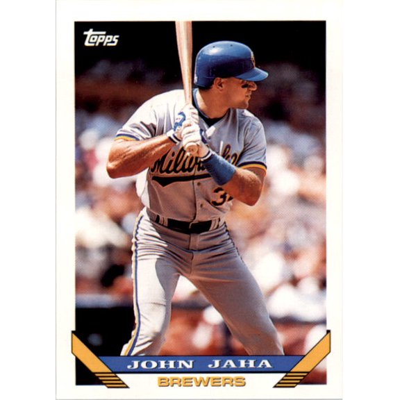 1993 Topps #181 John Jaha MLB Baseball Trading Card