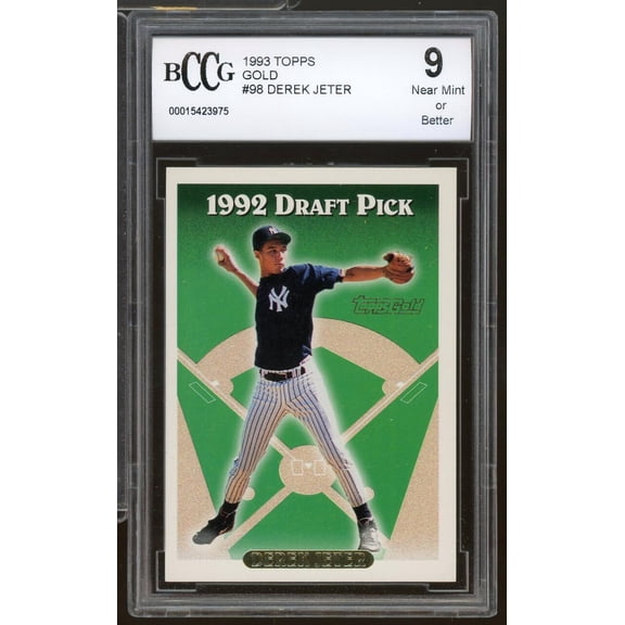 1993 Topps Gold #98 Derek Jeter Rookie Card BGS BCCG 9 Near Mint+