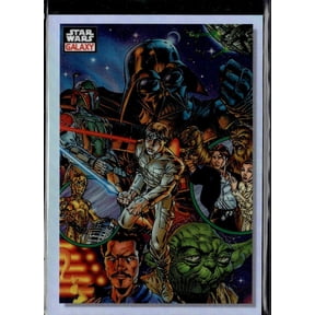 1993 Topps Star Wars Galaxy #40 Refractor Chewbacca Darth Vader Boba Fett Trading Card