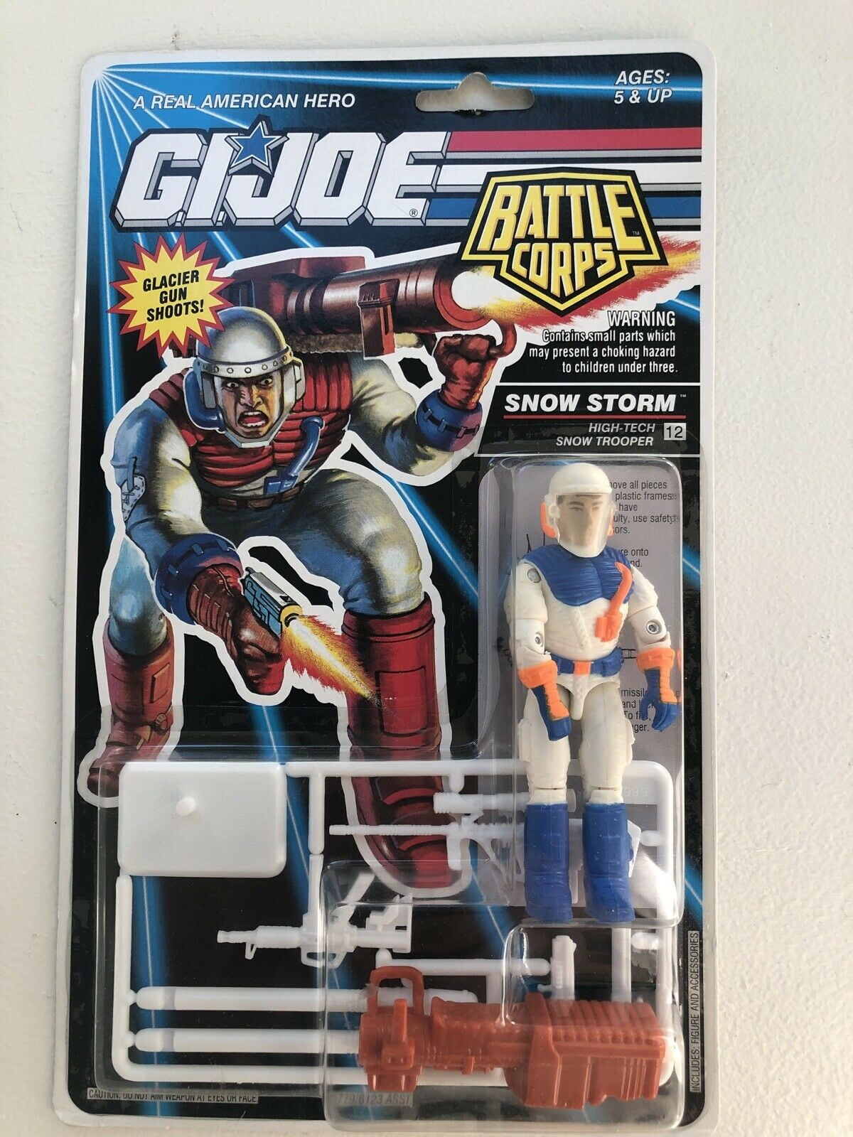 1993 Vintage Hasbro GI Joe Battle Corps SNOW STORM Action Figure MOC !