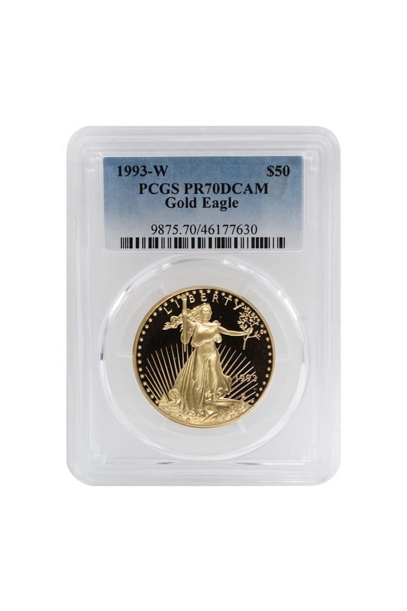 1993-W $50 Gold Eagle PCGS PR70 Deep Cameo U.S. Mint Coin
