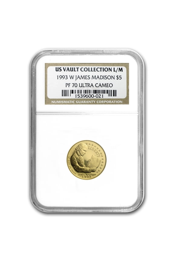 1993-W Gold $5 Commem Bill of Rights PF-70 NGC