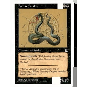 1993 Wizards of the Coast Magic The Gathering Portal Three Kingdoms Zodiac Snake Swampwalk Trading Card