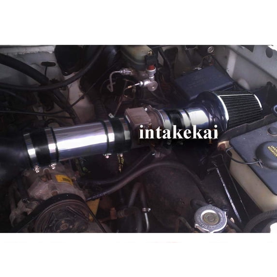 1994 1995 1996 FORD BRONC F-150 5.0 5.0L 5.8 5.8L V8 ENGINE (WILL ONLY FIT FOR VEHICLE HAS THE MAF SENSOR UNIT) AIR INTAKE KIT SYSTEMS (BLACK)
