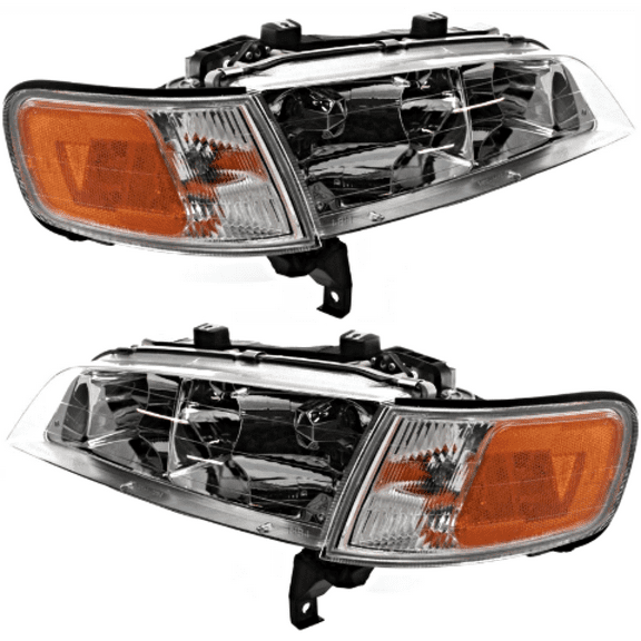 For 1994-1997 Honda Accord Headlight Driver and Passenger Side w/ Bulbs | DOT Certified | HO2503106 HO2502106 - Replaces 33100-SV4-A02, 33150-SV4-A02 | includes park/marker lamp