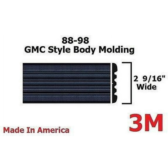 1994-1999 GMC Yukon BLACK Side Body Trim Molding 2.5" Wide