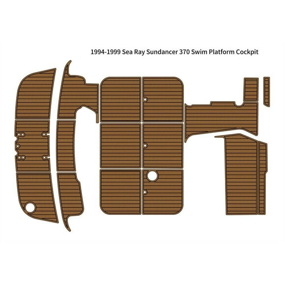 1994-1999 Sea Ray Sundancer 370 Swim Platform Cockpit Pad Boat EVA Teak Floor