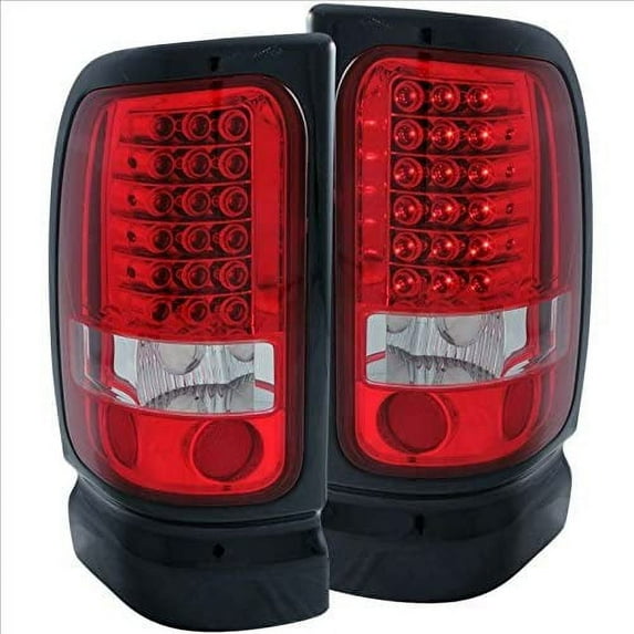 1994-2001 Dodge Ram Pickup Truck Red Clear LED Tail Light Set