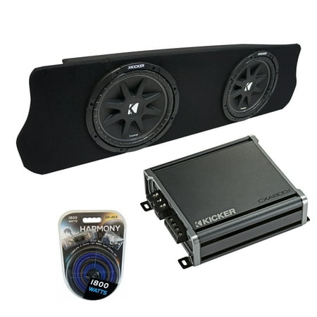 1994-2004 Ford Mustang Coupe Kicker Comp C12 Dual 12" Custom Sub Box & CXA800.1