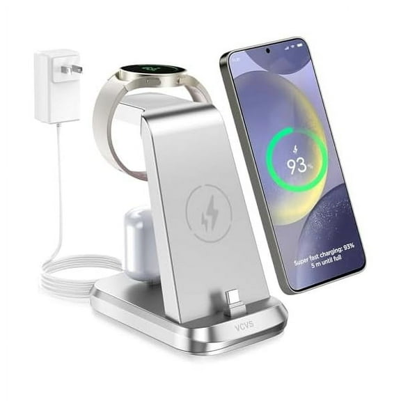 1994 36W USB C Super Fast Charging Station for Samsung Phones Watches Earbuds, 3 in 1 Wireless Charger for Samsung Galaxy Watch 6/5/4/3, Galaxy S24/S23/S22/21/20,Note20/10,Z Fold/Flip 5/4,USB-C Buds